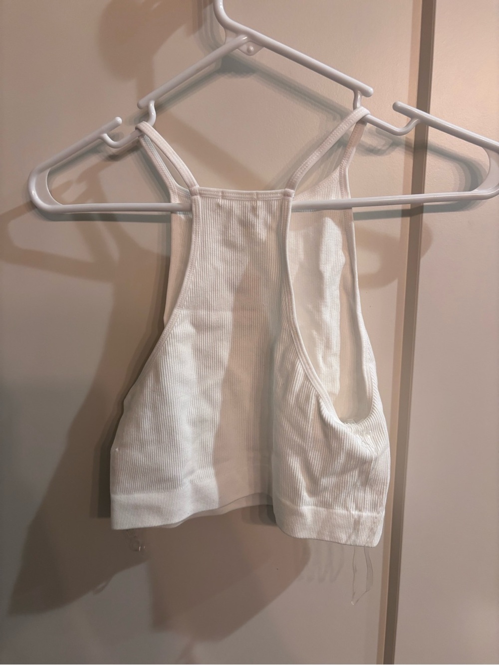 Bozzolo Cream Ribbed Racerback Tank - Picture 3 of 3